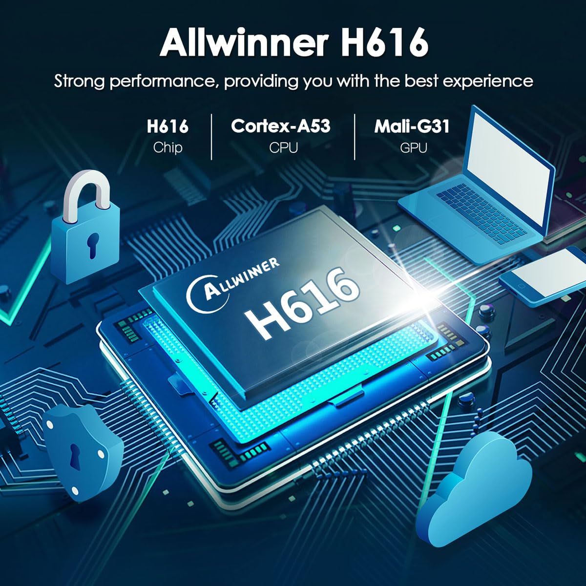 Android TV Box 10.0, Android Box 4GB RAM 32GB ROM, 6K Android Box 4K Allwinner H616 Quad-core Smart TV Box with 2.4G/5G Wi-Fi H.265 6K Ultra HD 3D Bluetooth Smart Box for TV