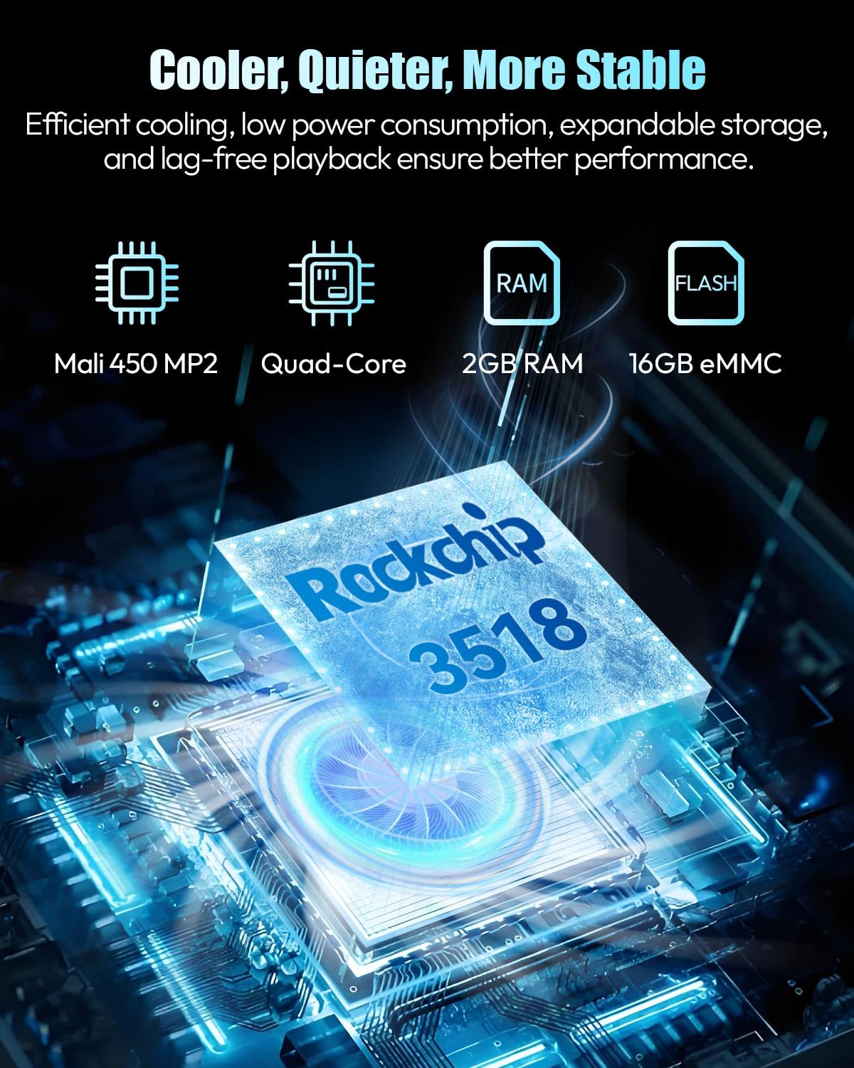 Android 14.0 TV Box 2025, Android Box 2GB 16GB Storage with RK3518 Quad-core CPU 4K 6K TV Box Support 8K WiFi 6 2.4G/5.8G Dual-Band WiFi HDR10+ 100M Ethernet Bluetooth 5.0 USB 3.0 Smart Box for TV