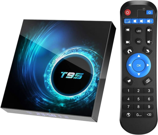 Android TV Box 10.0, Android Box with Allwinner H616 Quad-Core 64bit ARM Corter-A53 CPU Mali G31 MP2 GPU 2GB RAM 16GB ROM 6K 4K Output 2.4/5.0GHz Dual WiFi 100M LAN Enternet BT5.0