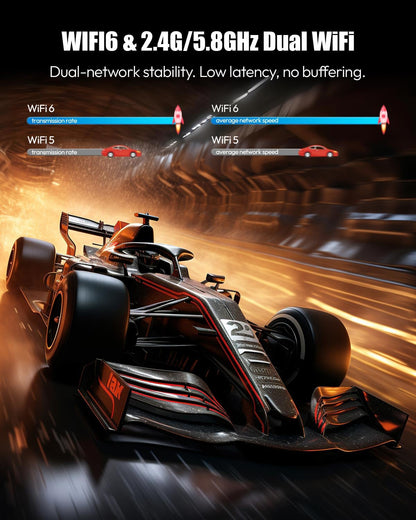 Android 14.0 TV Box 2025, Android Box 2GB 16GB Storage with RK3518 Quad-core CPU 4K 6K TV Box Support 8K WiFi 6 2.4G/5.8G Dual-Band WiFi HDR10+ 100M Ethernet Bluetooth 5.0 USB 3.0 Smart Box for TV