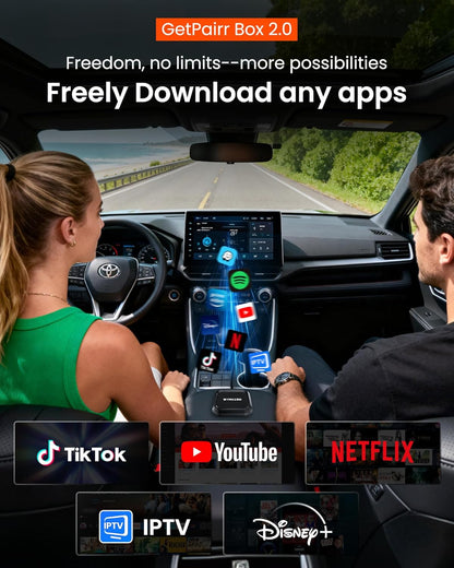 Magic Ai Box 3.0– Wireless CarPlay &Android Auto Adapter, Android 13 Car Video Box Run Any APP with Dual Bluetooth, Dual WiFi + 8 Core CPU, 4K Streaming Video, GPS, Supports 256GB TF Card,etc