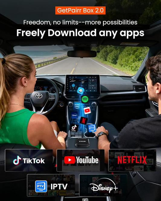Magic Ai Box 3.0– Wireless CarPlay &Android Auto Adapter, Android 13 Car Video Box Run Any APP with Dual Bluetooth, Dual WiFi + 8 Core CPU, 4K Streaming Video, GPS, Supports 256GB TF Card,etc